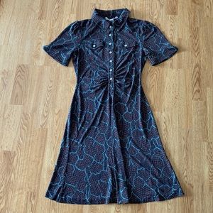 Vintage Y2K Diane von Furstenberg Silk Midi Dress